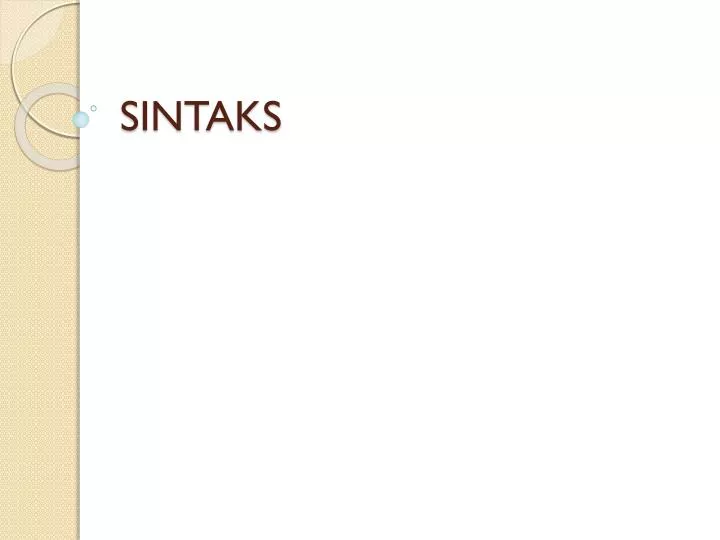 sintaks