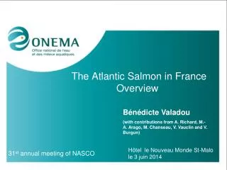 The Atlantic Salmon in France Overview