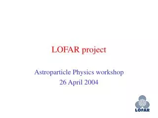 LOFAR project