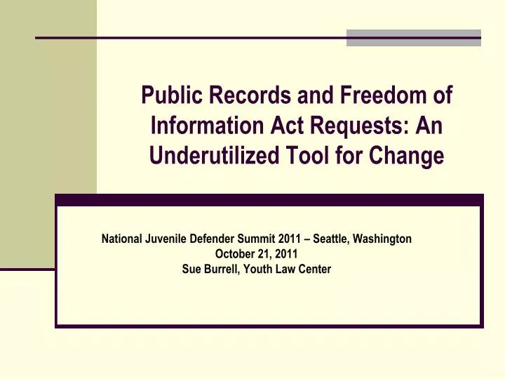 public records and freedom of information act requests an underutilized tool for change