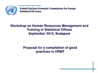Proposal for a compilation of good practices in HRMT