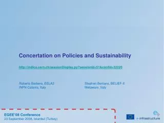 Concertation on Policies and Sustainability