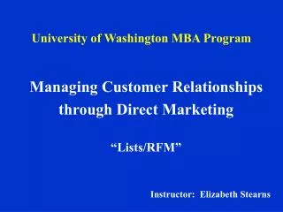 University of Washington MBA Program