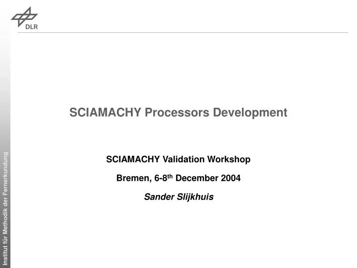 sciamachy processors development