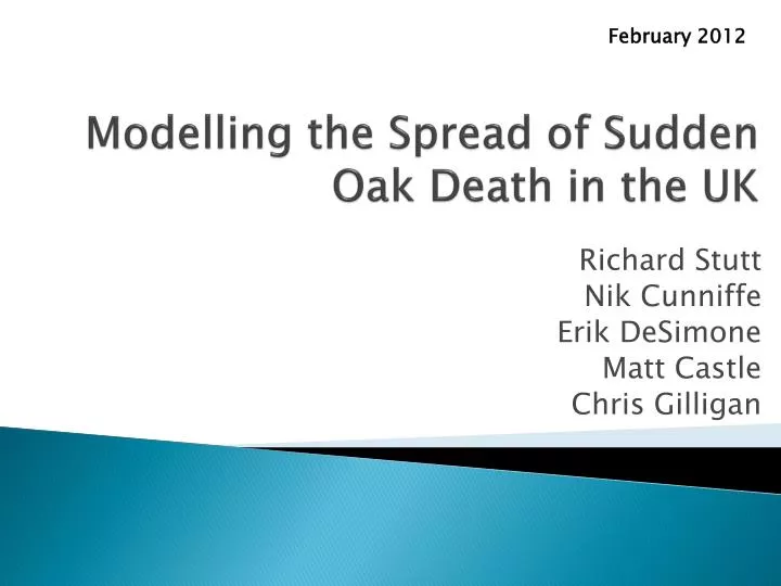 modelling the spread of sudden oak death in the uk