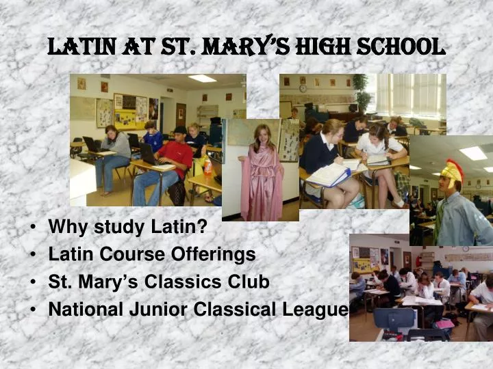 latin at st mary s high school