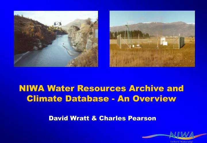 niwa water resources archive and climate database an overview
