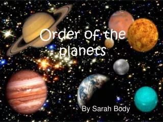 Order of the planets