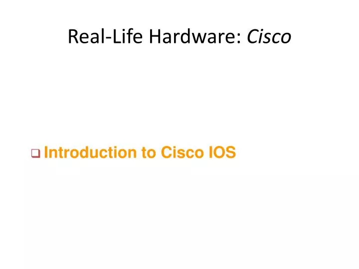 real life hardware cisco