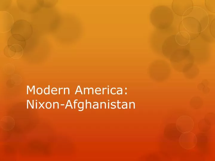 modern america nixon afghanistan