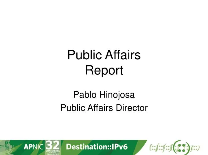 public affairs report