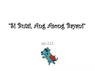 si butsi ang asong bayani