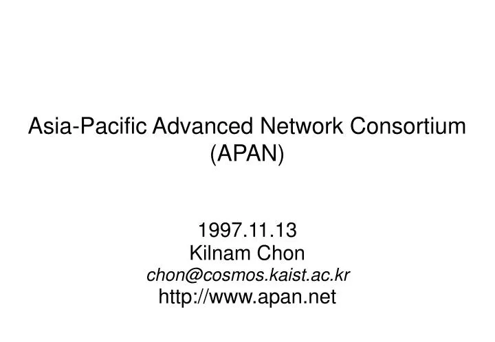asia pacific advanced network consortium apan