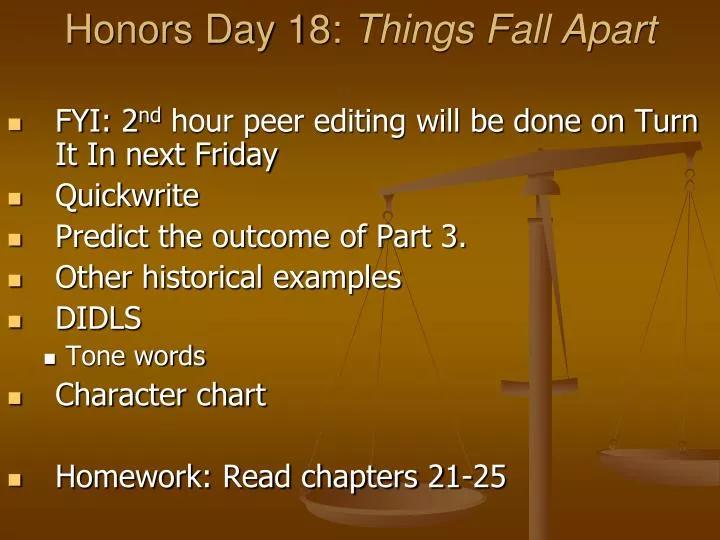 honors day 18 things fall apart