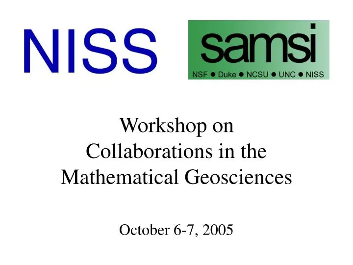 workshop on collaborations in the mathematical geosciences