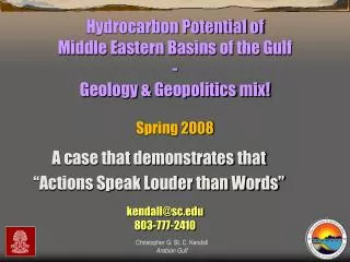 Hydrocarbon Potential of Middle Eastern Basins of the Gulf - Geology &amp; Geopolitics mix!