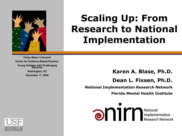 scaling up from research to national implementation