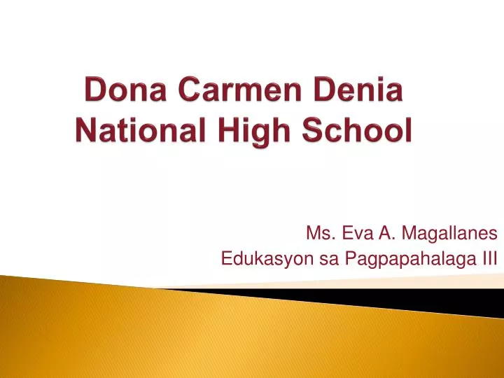 dona carmen denia national high school