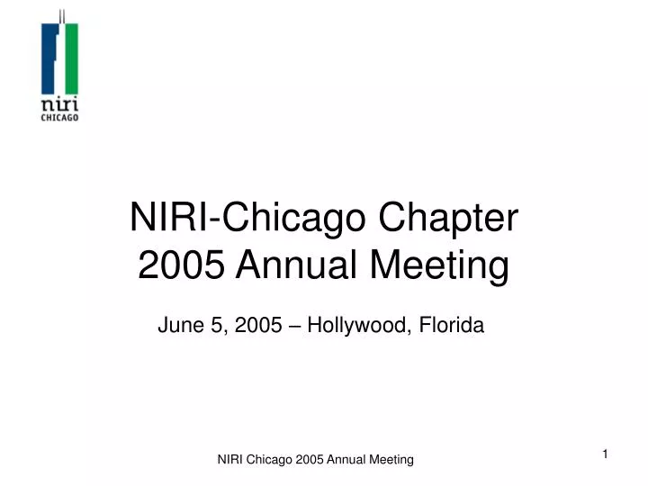 niri chicago chapter 2005 annual meeting