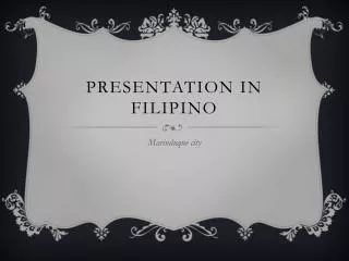 presentation in filipino