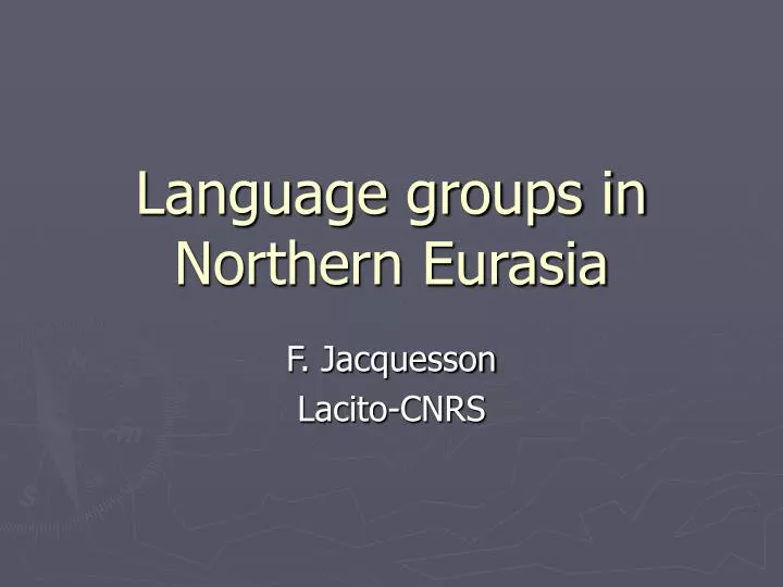 language groups in northern eurasia