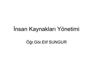 nsan kaynaklar y netimi