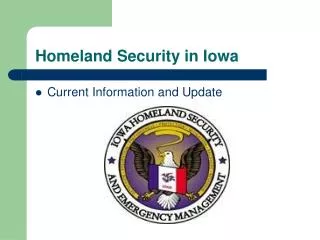 Homeland Security in Iowa
