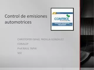 control de emisiones automotrices