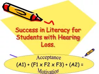 Success in Literacy for Students with Hearing Loss.