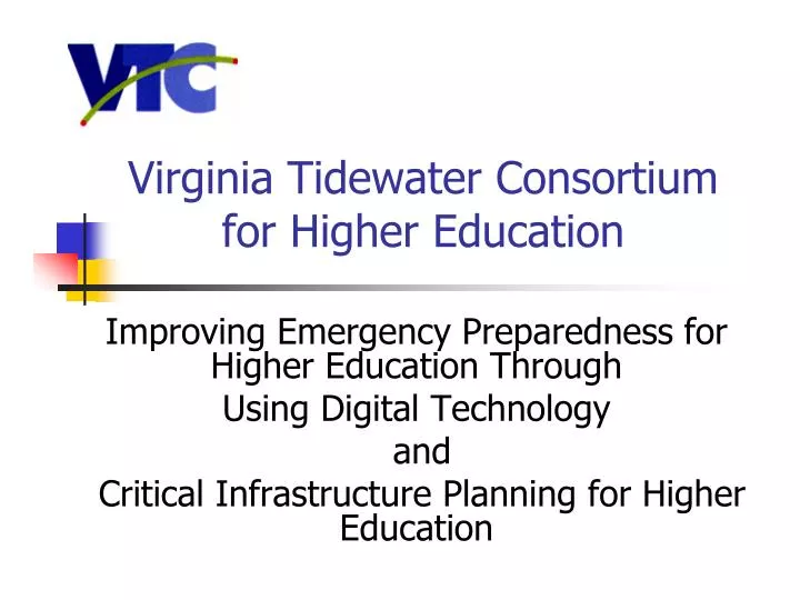 virginia tidewater consortium for higher education
