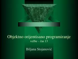 objektno orijentisano programiranje ve be as 13