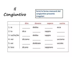 il congiuntivo subjunctive with impersonal expressions