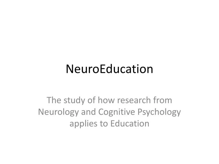 neuroeducation