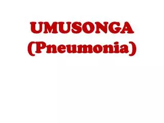 umusonga pneumonia