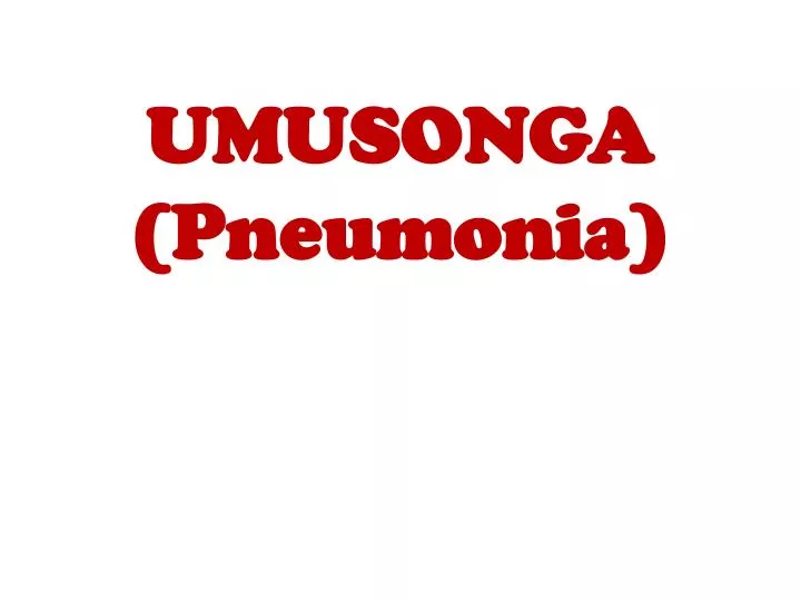 umusonga pneumonia