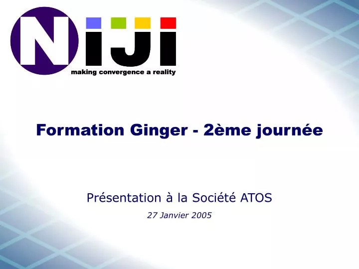 formation ginger 2 me journ e