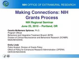 NIH OFFICE OF EXTRAMURAL RESEARCH