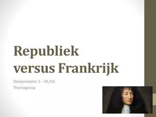 republiek versus frankrijk