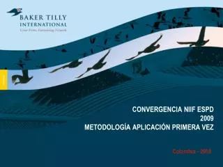 convergencia niif espd 2009 metodolog a aplicaci n primera vez