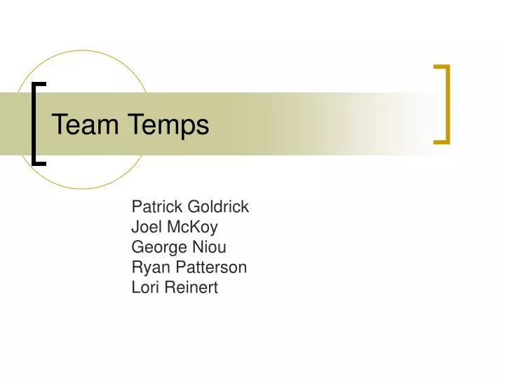 team temps