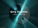 Qing Dynasty - slide 1