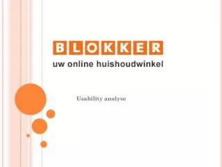 usability analyse