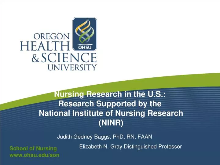 nursing research in the u s research supported by the national institute of nursing research ninr