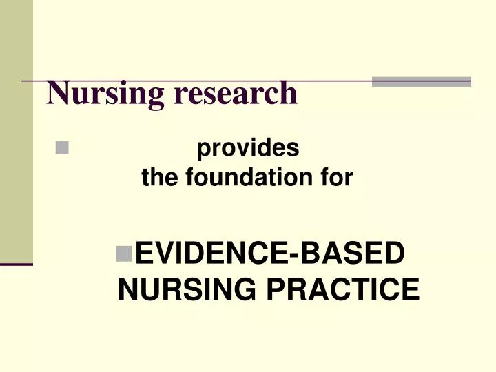 nursing research