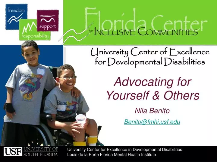 university center of excellence for developmental disabilities