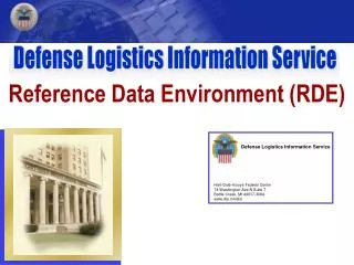 Reference Data Environment (RDE)