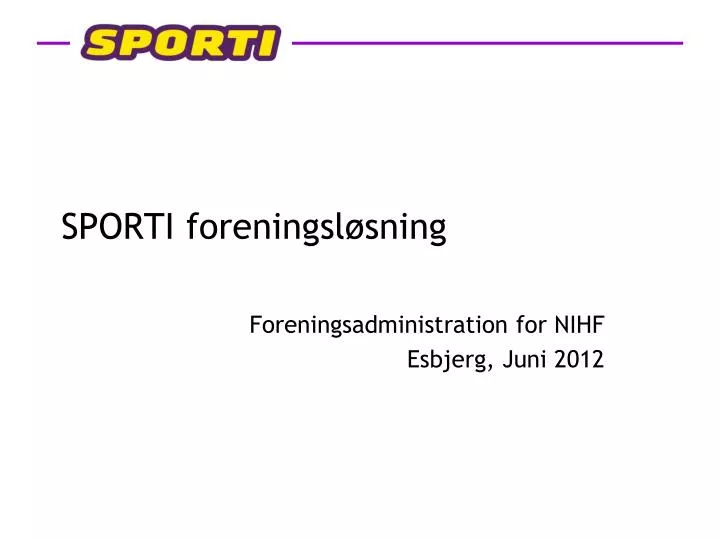 sporti foreningsl sning