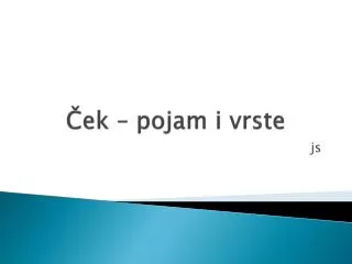 ek pojam i vrste