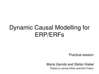 Dynamic Causal Modelling for ERP/ERFs