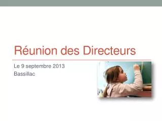 r union des directeurs